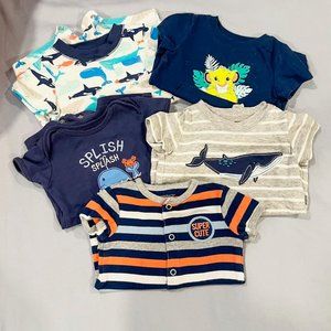 26 pieces Carters Baby Boy Summer Lot/Bundle Romper Onesie Pants Shirt 0-3month